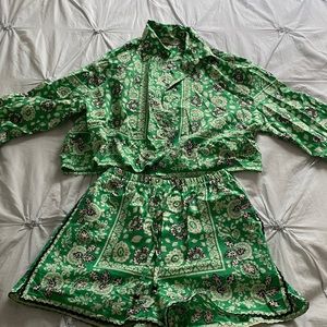 COPY - Zara- Cropped shirt with shorts set